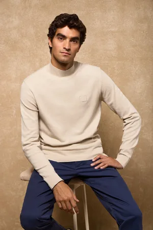 Polo Club® Maglione In Maglia Khan Con Collo Perkins E Dettagli
