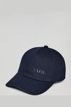 Polo Club® Cappellino Blu Marino Con Logo In Gomma E Print