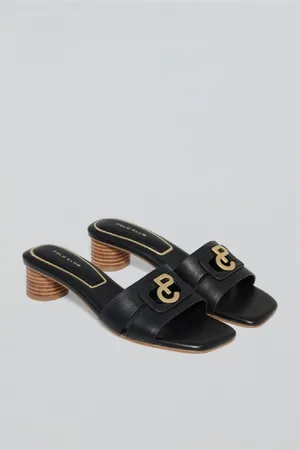 Polo Club® Mules Con Tacco Alto Giorgia Nere Con Dettagli Metallici