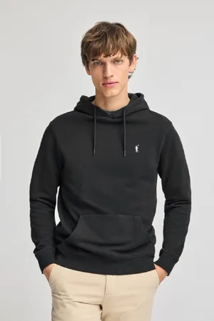 Polo Club® Felpa Nera Con Cappuccio E Ricamo Rigby Go