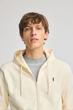 Polo Club® Felpa Ecrù Con Cappuccio E Cerniera E Con Logo Rigby Go