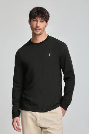 Polo Club® Maglietta Nera A Maniche Lunghe Con Ricamo Rigby Go