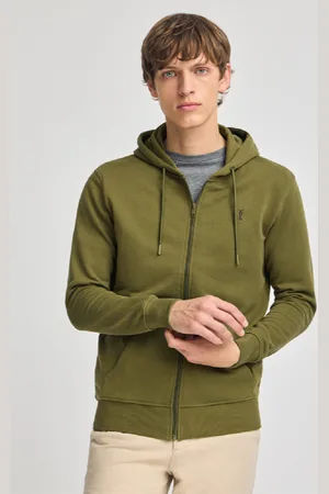 Polo Club® Felpa Verde Con Cappuccio E Cerniera E Con Logo Rigby Go