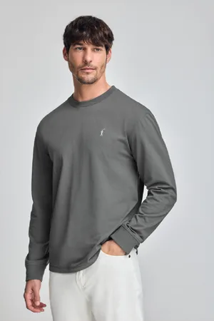 Polo Club® Maglietta Grigio A Maniche Lunghe Con Ricamo Rigby Go