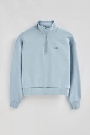 Polo Club® Felpa Blu Chiaro Boxy Fit Con Logo In Gomma