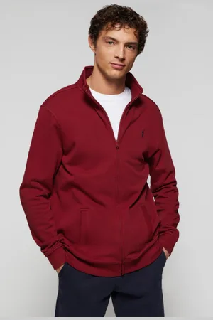 Polo Club® Felpa Aperta A Collo Alto Granata Con Logo Rigby Go