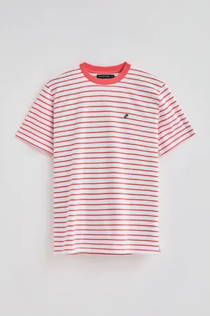 Polo Club® Maglietta A Righe E Beige Con Monogramma Ricamato