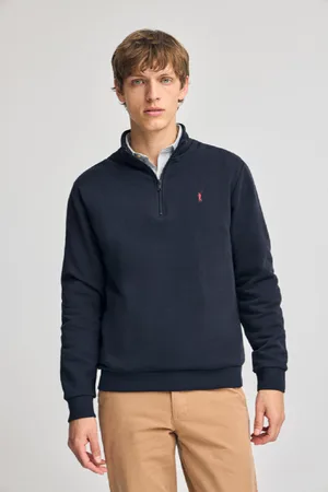 Polo Club® Felpa Blu Marino Con Mezza Cerniera E Ricamo Rigby Go