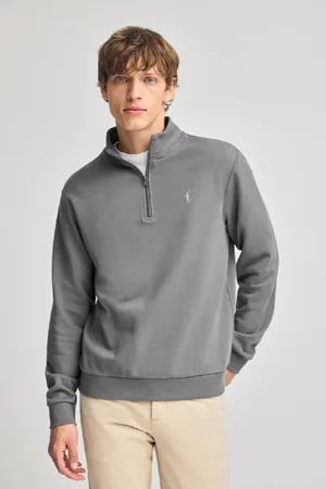 Polo Club® Felpa Grigio Con Mezza Cerniera E Ricamo Rigby Go