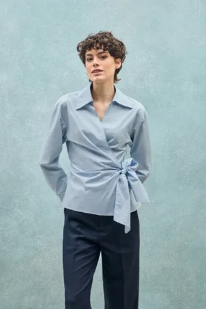 Polo Club® Camicia Blu A Doppio Petto Meggan Con Dettagli