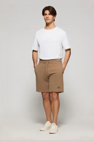 Polo Club® Bermuda Jonas In Cotone Moka Relaxed Fit Con Toppa In Twill In Gomma