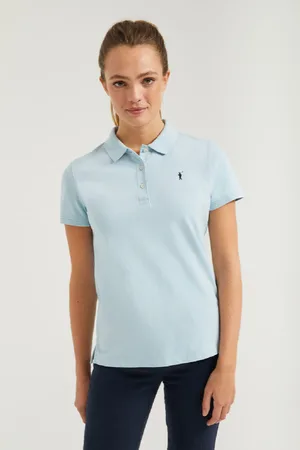 Polo Club® Polo A Maniche Corte Piquet Azzurro Cielo Con Logo Rigby Go