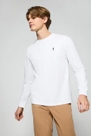 Polo Club® Maglietta A Maniche Lunghe Bianca Con Ricamo Rigby Go Ricamato