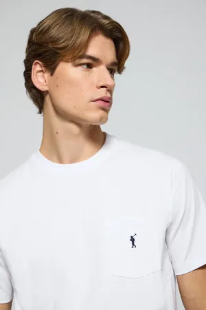 Polo Club® Maglietta Bianca A Girocollo Con Tasca E Con Logo Rigby Go