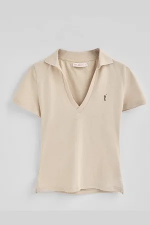 Polo Club® Polo In Cotone E Lino Senza Bottoni Con Ricamo Rigby Go