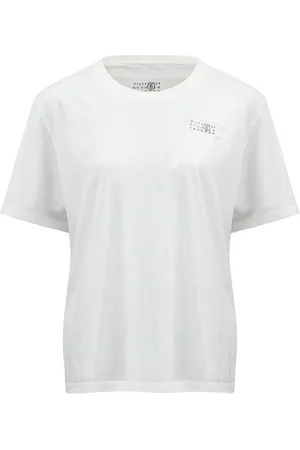 Maison Margiela T-shirt bianca mini logo numerico