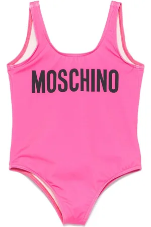 Moschino Costume fucsia intero logo frontale