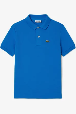 Lacoste Polo blu elettrico logo ricamo