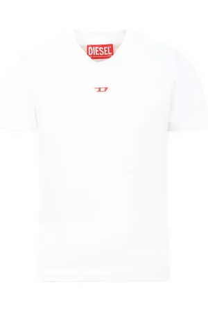 Diesel T-shirt bianca ricamo D