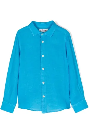 MC2 SAINT BARTH Camicia azzurra Agnes lino