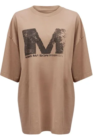 Maison Margiela T-shirt marrone big logo M