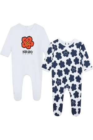 Kenzo Set tutine neonati bianca/ multicolor