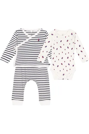 Petit Bateau Set body e completo a righe neonato (3pz)