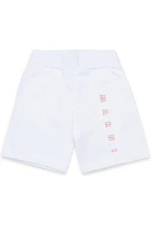 Marni Bermuda neonato bianco logo verticale