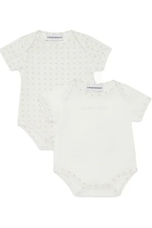 Emporio Armani Set body beige logati neonato (2pz)