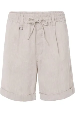 Paolo Pecora Bermuda beige in lino elasticizzato