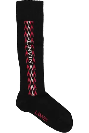 Lanvin Calzini neri banda crub logati