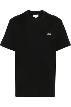 Lacoste T-shirt nera mini logo ricamo