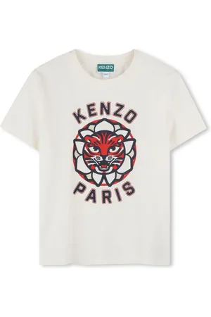 Kenzo T-shirt bianca stampa frontale logo