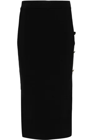 VERSACE Gonna midi cut-out laterali