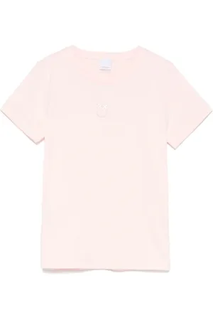 Pinko T-shirt rosa ricamo Love Birds