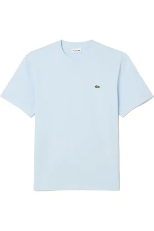 Lacoste T-shirt celeste chiaro mini logo ricamo