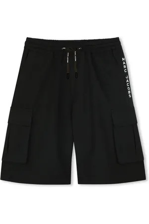 Marc Jacobs Bermuda cargo nero mini logo laterale
