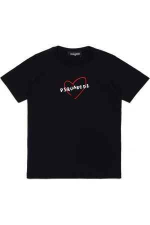 Dsquared2 T-shirt nera logo heart