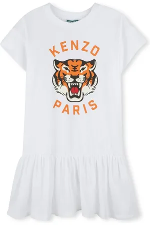 Kenzo Abito bianco logo tiger