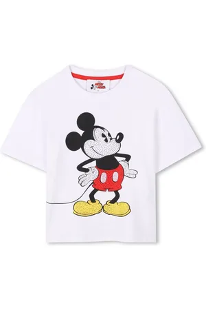 Marc Jacobs T-shirt bianca topolino con strass disney x marc jacobs
