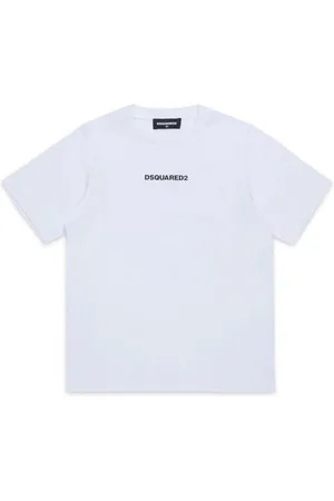 Dsquared2 T-shirt bianca mini logo petto
