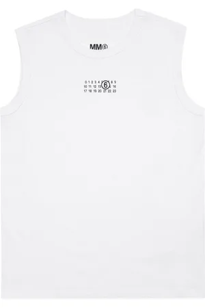 Maison Margiela Canotta bianca logo numerico