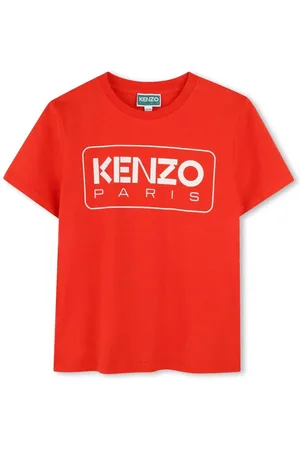 Kenzo T-shirt rossa stampa logo lettering
