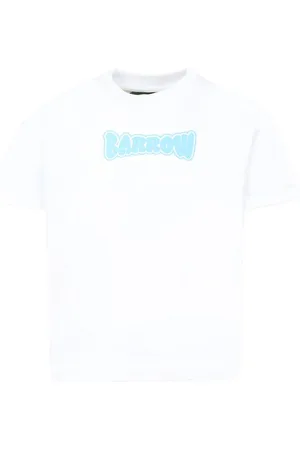 BARROW T-shirt bianca teddy tennis