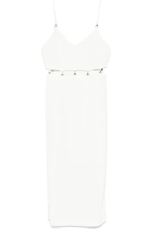 Patrizia Pepe Abito bianco mini dettagli cut-out fly