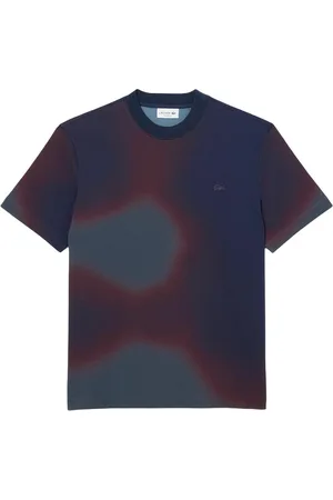 Lacoste T-shirt blu stampa ombrè