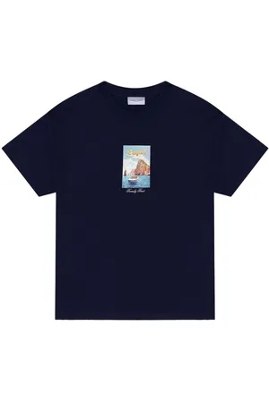 Family First T-shirt mini stampa capri blu notte
