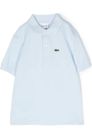 Lacoste Polo celeste logo ricamo
