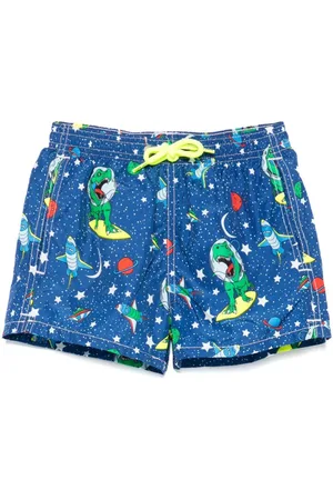 MC2 SAINT BARTH Costume jean lighting blu con fantasia all-over