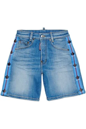 Dsquared2 Bermuda in denim con bande laterali